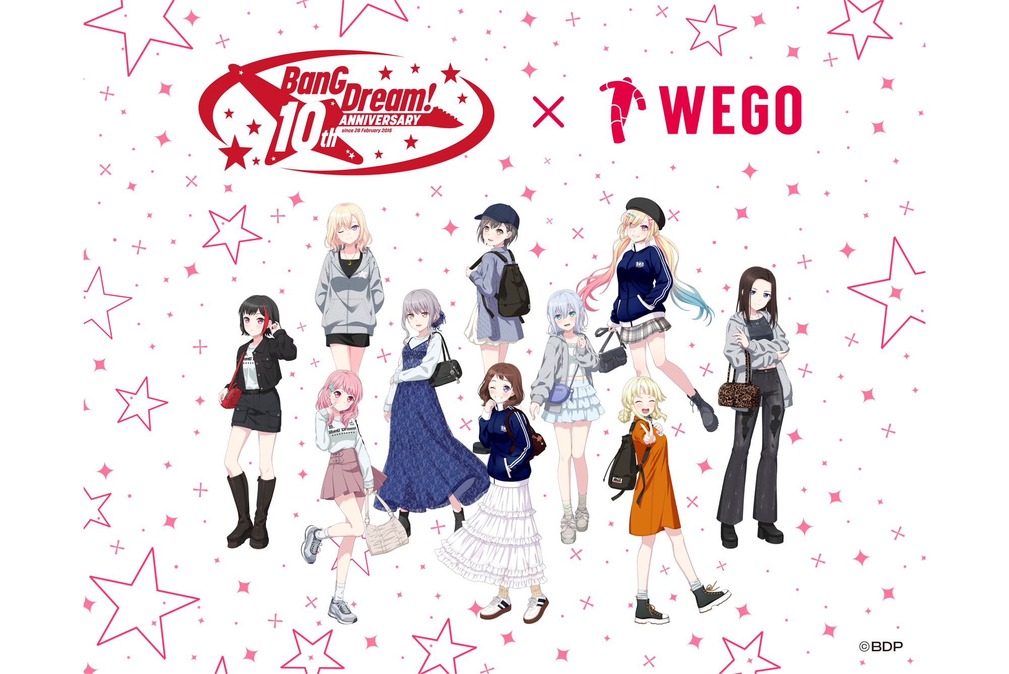 【 WEGO × BanG Dream! 】 10周年合作商品第2弹发售决定!